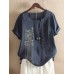 <b>Notice</b>: Undefined variable: alt_image in <b>/www/wwwroot/www.clothlars.com/vqmod/vqcache/vq2-catalog_view_theme_fastor_template_product_product.tpl</b> on line <b>162</b>Bohemian Print Button Crew Neck Short Sleeve T-Shirts