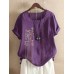 <b>Notice</b>: Undefined variable: alt_image in <b>/www/wwwroot/www.clothlars.com/vqmod/vqcache/vq2-catalog_view_theme_fastor_template_product_product.tpl</b> on line <b>155</b>Bohemian Print Button Crew Neck Short Sleeve T-Shirts