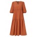 <b>Notice</b>: Undefined variable: alt_image in <b>/www/wwwroot/www.clothlars.com/vqmod/vqcache/vq2-catalog_view_theme_fastor_template_product_product.tpl</b> on line <b>162</b>Women Lace up Solid Color Calf Length Drawstring Waist Midi Dresses