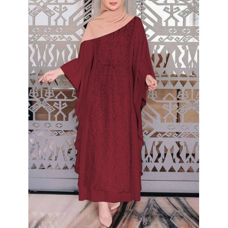 <b>Notice</b>: Undefined variable: alt_image in <b>/www/wwwroot/www.clothlars.com/vqmod/vqcache/vq2-catalog_view_theme_fastor_template_product_product.tpl</b> on line <b>133</b>Women Long Sleeve Lace Patchwork Bat Sleeve Kaftan Tunic Solid Color Pleats Midi Dresses