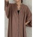 <b>Notice</b>: Undefined variable: alt_image in <b>/www/wwwroot/www.clothlars.com/vqmod/vqcache/vq2-catalog_view_theme_fastor_template_product_product.tpl</b> on line <b>162</b>Women Loose Shirt Buttons Solid V-Neck Calf Length Midi Dresses