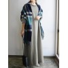 Women Sweatshirt Solid Side Pockets Maxi Length Casual Midi Dresses