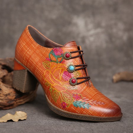 <b>Notice</b>: Undefined variable: alt_image in <b>/www/wwwroot/www.clothlars.com/vqmod/vqcache/vq2-catalog_view_theme_fastor_template_product_product.tpl</b> on line <b>133</b>Leather Plaid Beaded Floral Elastic Strings Block Heel Pumps Dress Shoes