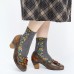 <b>Notice</b>: Undefined variable: alt_image in <b>/www/wwwroot/www.clothlars.com/vqmod/vqcache/vq2-catalog_view_theme_fastor_template_product_product.tpl</b> on line <b>162</b>Retro Three Colors Cute Florals Shallow Mouth Round Leather Slip On Casual Pumps