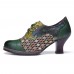 <b>Notice</b>: Undefined variable: alt_image in <b>/www/wwwroot/www.clothlars.com/vqmod/vqcache/vq2-catalog_view_theme_fastor_template_product_product.tpl</b> on line <b>162</b>Vintage Leather Floral Plaid Splicing Lace-up Green Chunky Heel Pumps