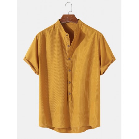 <b>Notice</b>: Undefined variable: alt_image in <b>/www/wwwroot/www.clothlars.com/vqmod/vqcache/vq2-catalog_view_theme_fastor_template_product_product.tpl</b> on line <b>133</b>Mens Solid Color Brief Style Round Neck Short Sleeve Henley Shirt